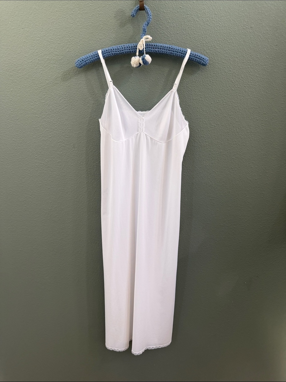 Vintage 90s Vanity Fair Sz 32 Small Tall Nightgown Slip Dress made USA